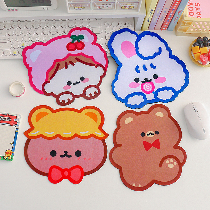 Podloga za miš Kawaii slatki medo, zec, podloga za miš, podloga za stol, podloga za podmetače za šalice, crtani vodootporni uredski dekor za dječake