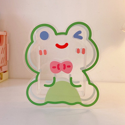 Kawaii crtani akrilni držač za olovke, stolni organizator, INS prozirni zeko medvjed, tigar, uredska kutija za pohranu kozmetike