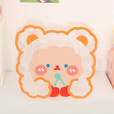 Kawaii crtani akrilni držač za olovke, stolni organizator, INS prozirni zeko medvjed, tigar, uredska kutija za pohranu kozmetike