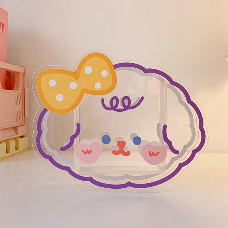 Kawaii crtani akrilni držač za olovke, stolni organizator, INS prozirni zeko medvjed, tigar, uredska kutija za pohranu kozmetike