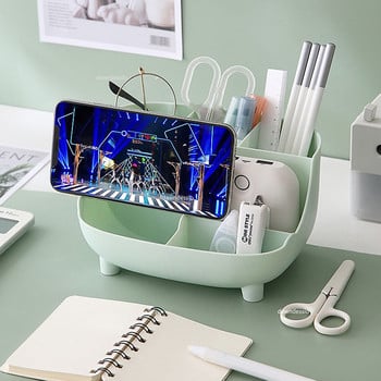 Creative 6 Gird Desktop Organizer Θήκη για στυλό Πολυλειτουργικό μακιγιάζ γραφείου Βάση αποθήκευσης μολυβιού Σχολική γραφική ύλη