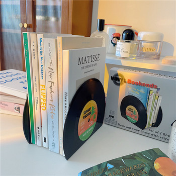 Sharkbang New Arrival ABS Vinyl CD Bookends Creative Record Βιβλιοθήκη Επιτραπέζια διακόσμηση Rubbie Vintage Partition Βιβλιοθήκη