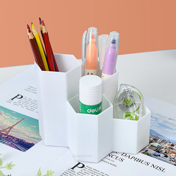 Държач за писалка за бюро с голям капацитет Кутия за съхранение на моливи Училищни канцеларски материали Съхранение на химикалки Поставка за четки Кутия за съхранение