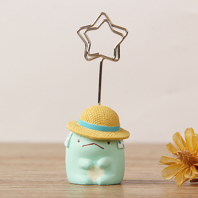 Drăguț porc de desene animate panda pisică în formă de broaște suport foto Suport pentru card Memo Clip Suport pentru notițe pentru mesaje birou, școală, acasă, birou, decorațiuni