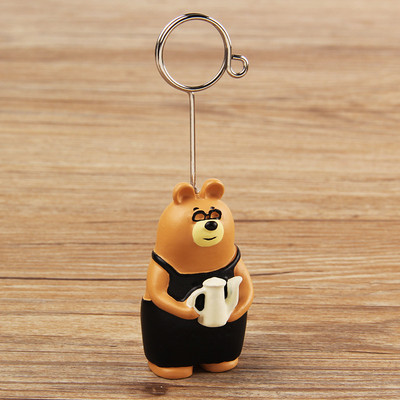 Drăguț porc de desene animate panda pisică în formă de broaște suport foto Suport pentru card Memo Clip Suport pentru notițe pentru mesaje birou, școală, acasă, birou, decorațiuni
