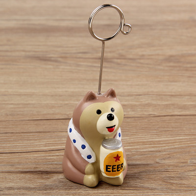 Drăguț porc de desene animate panda pisică în formă de broaște suport foto Suport pentru card Memo Clip Suport pentru notițe pentru mesaje birou, școală, acasă, birou, decorațiuni