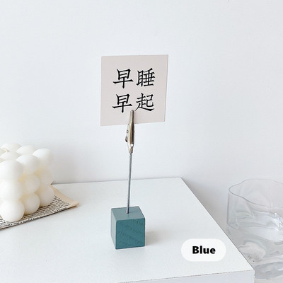 1 τεμ. ρετρό έγχρωμο ξύλο φωτογραφικό κλιπ σημειώσεων Μίνι τραπεζιού Ξύλινη βάση στήριξης οθόνης για χάρτινα αξεσουάρ γραφείου σημειώσεων Office School F891