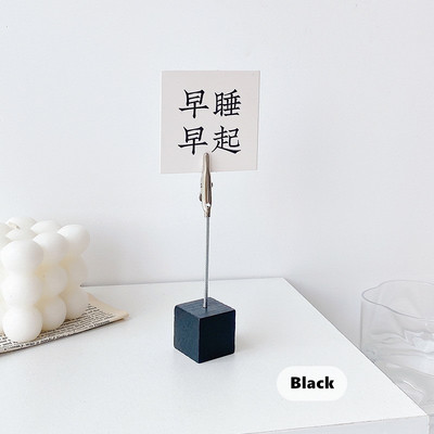 1 τεμ. ρετρό έγχρωμο ξύλο φωτογραφικό κλιπ σημειώσεων Μίνι τραπεζιού Ξύλινη βάση στήριξης οθόνης για χάρτινα αξεσουάρ γραφείου σημειώσεων Office School F891