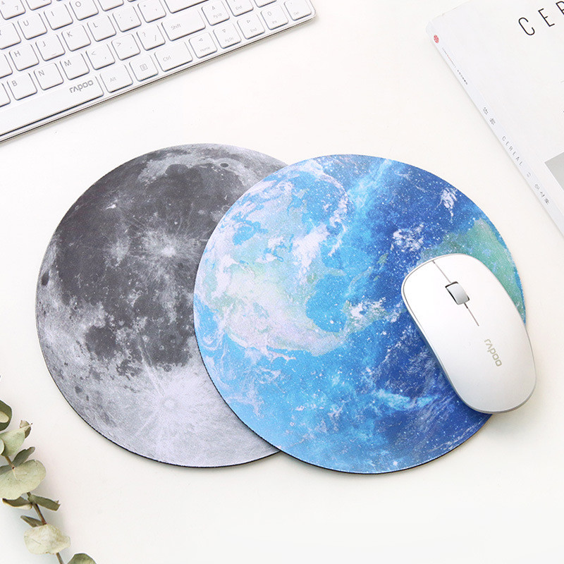 Nová kreatívna okrúhla podložka pod myš Celestial, mäkká podložka pre herný počítač, podložka pod stôl, protišmyková gumená podložka pod myš z PC, vodotesná kancelárska podložka pod myš