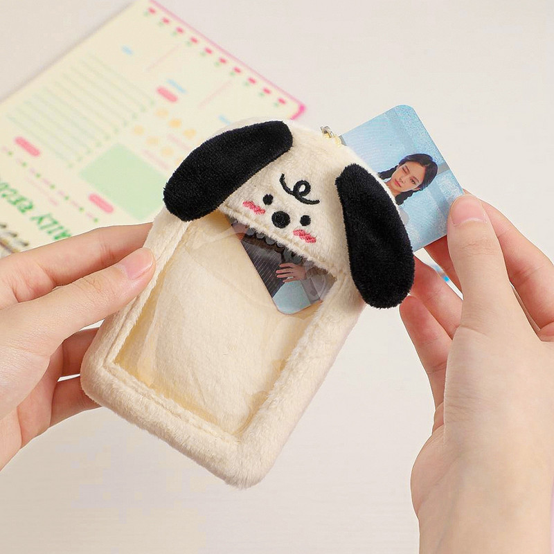 Kawaii pas Plišani držač za fotokarticu Bankovna kartica Fotografska kartica za autobus Kreditna ID Privjesci za ključeve Zaštitna torbica Navlake za fotografije Pribor