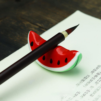 Μίνι χαριτωμένο ζωικό χρώμα Πινέλο Βάση στυλό Κεραμικά στολίδια Κινέζικη καλλιγραφία Γραφική θήκη για στυλό Craft μαξιλάρι στυλό ΝΕΟ