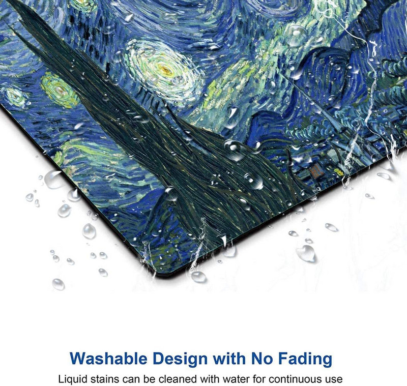 240*200 mm Van Gogh Starry Night podloga za miša, neklizajuća gumena podloga za miša, za ured, kućno računalo, prijenosno računalo, igraći stol, prostirke, podloga za stol