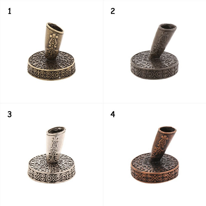 Suport pentru stilou în stil european vintage cu bază rotundă din metal pentru pixuri cu pene, cadouri, rechizite de birou, articole de papetărie