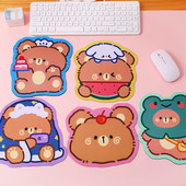 Kawaii Cute Bear Mouse Pad Cute Girl Heart Student Computer Mic Mouse Pad antiderapant Desktop Keyboard Pad