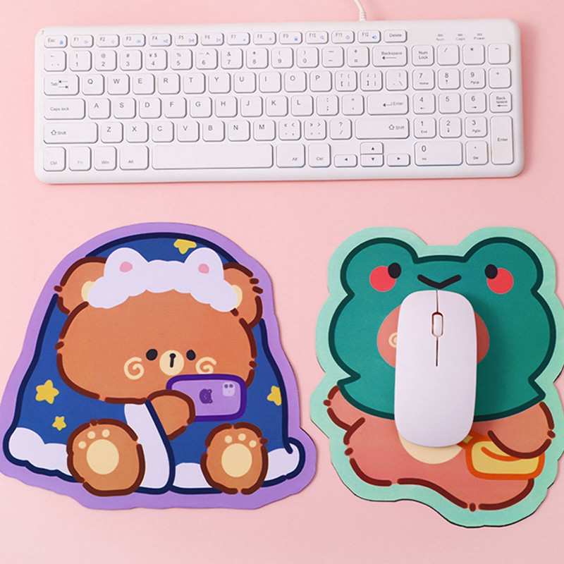 Kawaii Cute Bear Mouse Pad Cute Girl Heart Student Computer Mic Mouse Pad antiderapant Desktop Keyboard Pad