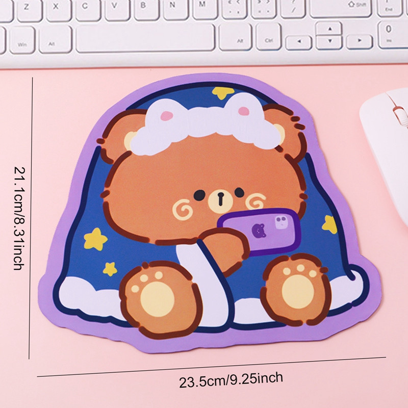 Kawaii Cute Bear Mouse Pad Cute Girl Heart Student Computer Mic Mouse Pad antiderapant Desktop Keyboard Pad