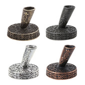 Vintage μεταλλική στρογγυλή θήκη για μαρκαδόρους με πούπουλα Σχολικά είδη γραφείου Χαρτικά Δώρο μαθητή