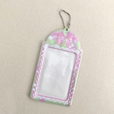 3-tolline roosa pitsist fotokaardihoidja Kpop Idol fotokaardihoidja Foto armas bussikaardi ID hoidik Idol fotokaardi ripats võtmehoidja