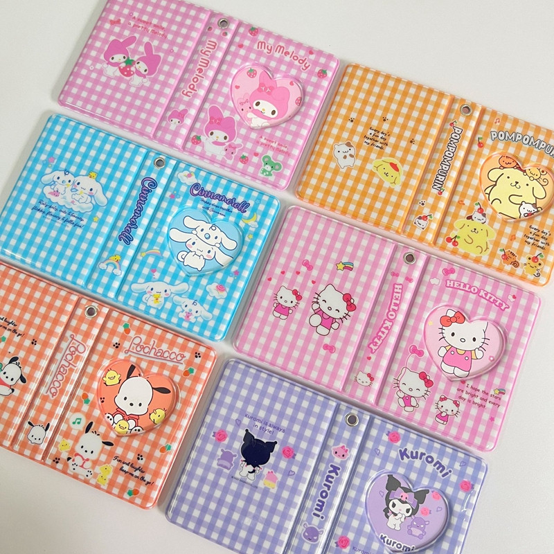 Kawaii koomiksitegelaste salvestusruumi fotoalbum Korea Kpop Idol kaardihoidja Mini Polaroid Kogumisraamat koos ripatsiga laste kingitusega