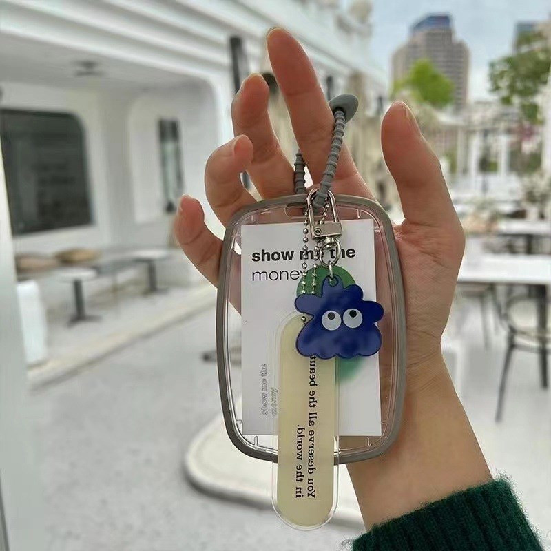 Drăguț elipsă transparentă Kpop Suport pentru card foto Idol Photo Afișaj de protecție Suport de protecție pentru carte foto Kawaii Papetarie