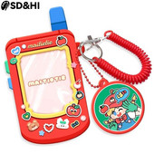 Χαριτωμένο ρετρό στυλ τηλεφώνου DIY Θήκη για θήκη για κάρτα φωτογραφιών Bear Κορέα Κορνίζα Kpop Idol Star Chasing Pendant Σχολική γραφική ύλη