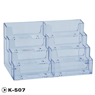 3 Mreža Prozirni akrilni držač posjetnica Brošura Prozirni stolni držač pamfleta Stalak za kreditne kartice Bankovna kartica Muškarci Ured