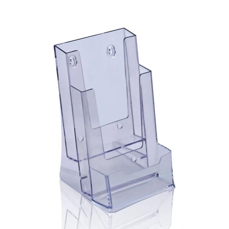 3 Mreža Prozirni akrilni držač posjetnica Brošura Prozirni stolni držač pamfleta Stalak za kreditne kartice Bankovna kartica Muškarci Ured