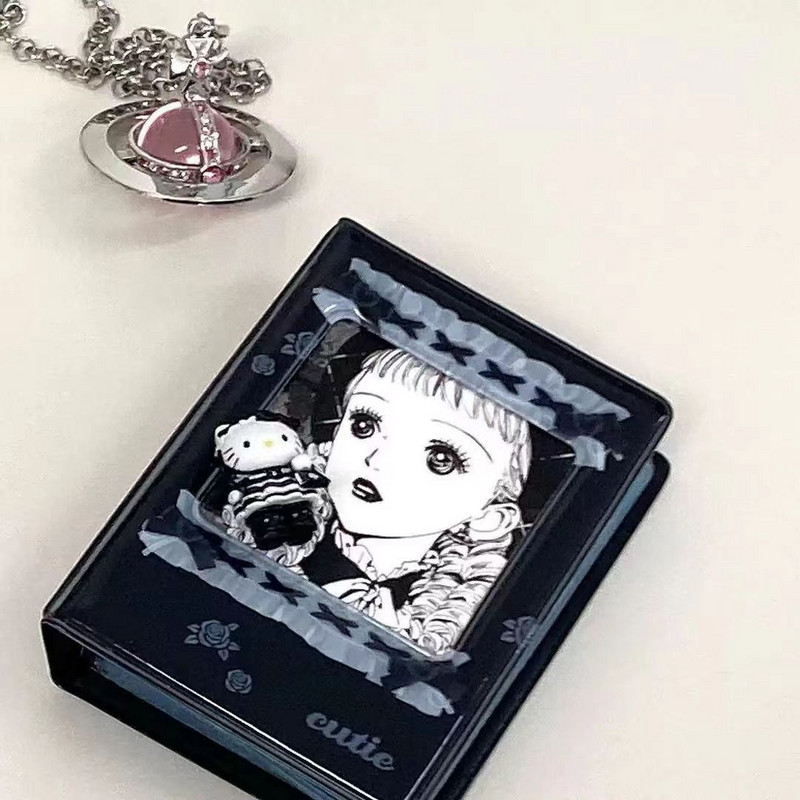 40 τσέπες Κορεάτικο ροζ Kawaii εξώφυλλο διακοσμητικό αυτοκόλλητο χαρτικής φωτογραφίας Χαλαρά φύλλα Βιβλίο αποθήκευσης Χαρτικά Γούρι Χαριτωμένο δώρο