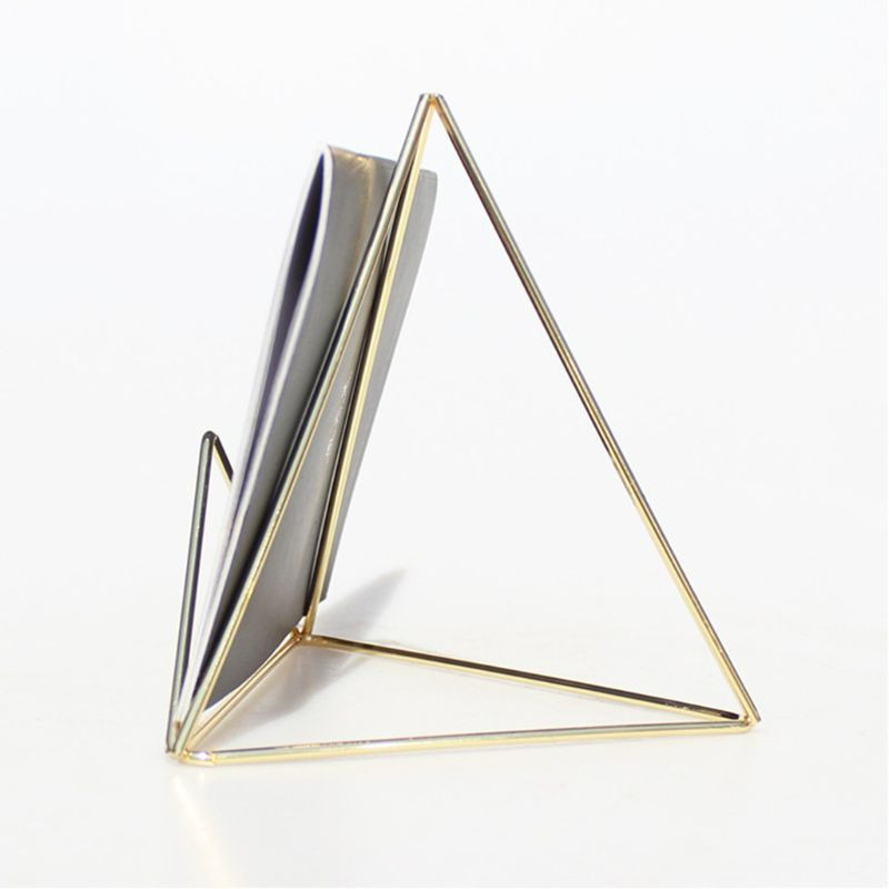 Željezo Geometrijski Držač kartice s nazivom tvrtke Stalak za zaslon Stalak Stolni stol Organizator mape za bilješke 2 veličine