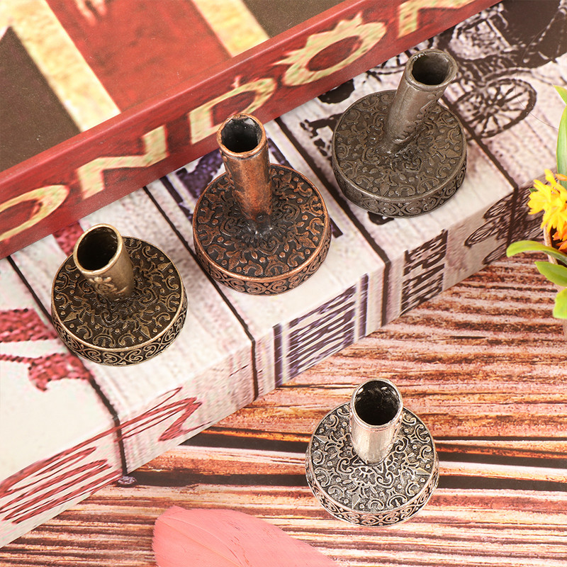 1 PC vana euroopa stiilis pliiatsihoidja metallist ümmarguse alusega sulgede kastmispliiatsite jaoks Kingitused Kooli kontoritarbed Kirjatarbed