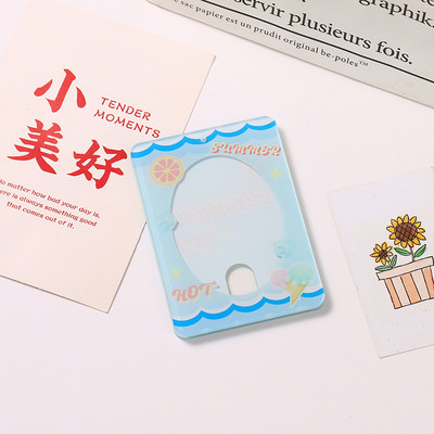 Suport pentru card acrilic Kawaii de 3 inch Kpop Husă de protecție pentru cartele foto pentru fete Idol Fotografie mâneci geantă pandantiv breloc decor Papetarie