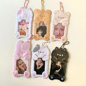 Kawaii Cartoon Bear Cat Kpop Photo Držač za kartice Idol Photo Protective Display Fotokartice Zaštitni držač Kawaii pribor