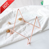 Kreativni geometrijski stalak za pohranu Jednostavan organizator od kovanog željeza Tablet Knjiga Novine Višenamjenski držač postolja Pokloni