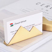 Arany névjegykártya tartó rozsdamentes acél asztali kijelző állvány Asztaltartozékok Szervező asztali dekoráció irodai kellékek