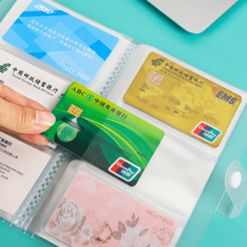 JIANWU 20/40 листа Прозрачна книга за съхранение на карти Кредитна банкова карта с голям капацитет Лична карта Поставка за визитки Органайзер Пакет
