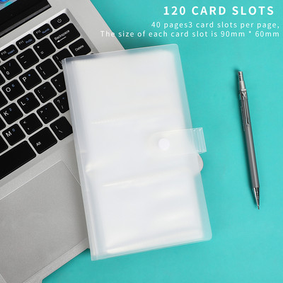 JIANWU 20/40 lapos átlátszó kártyatároló könyv nagy kapacitású hitel bankkártya azonosító kártya névjegykártya tartó rendszerező csomag