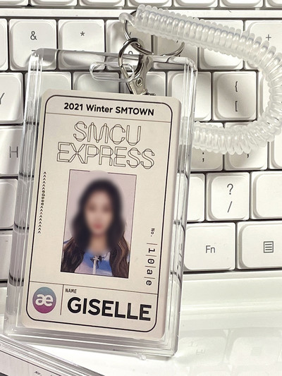 SKYSONIC ABS Slide Kpop Photo Držač kartice Anti-lost Keychain 3 inča INS White Idol Zaštitna torbica Torba Bus Cards Sleeves Supplis