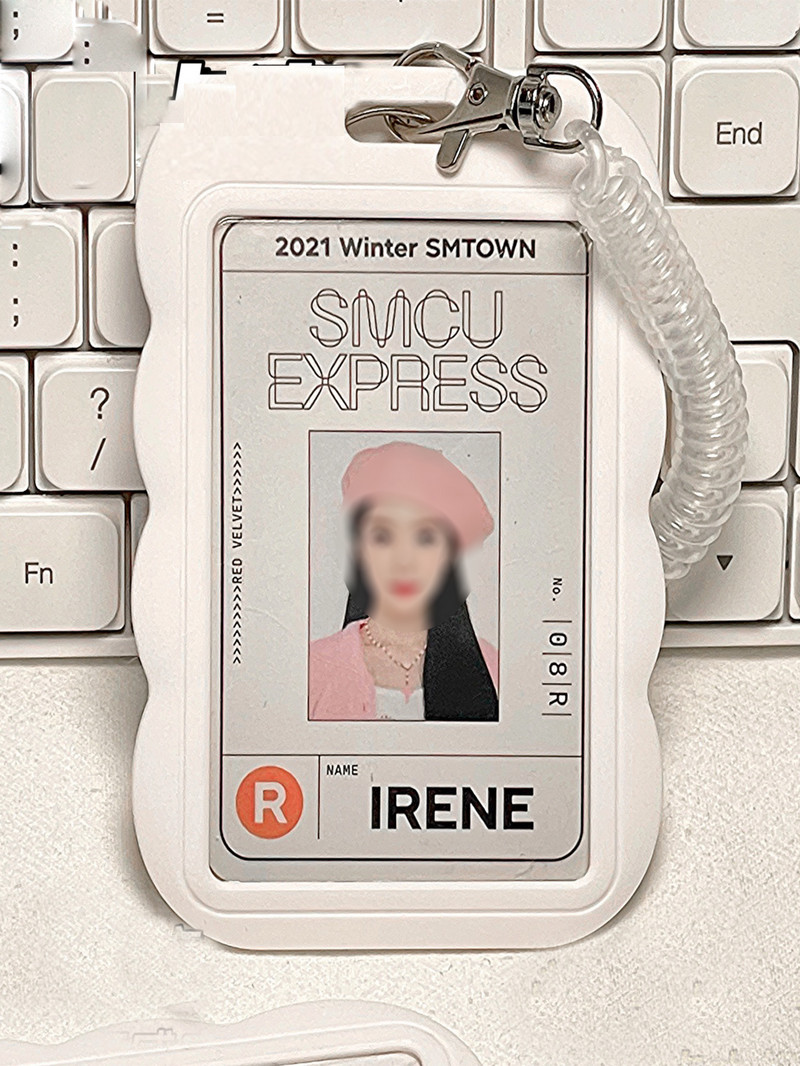 SKYSONIC ABS Slide Kpop Photo Držač kartice Anti-lost Keychain 3 inča INS White Idol Zaštitna torbica Torba Bus Cards Sleeves Supplis