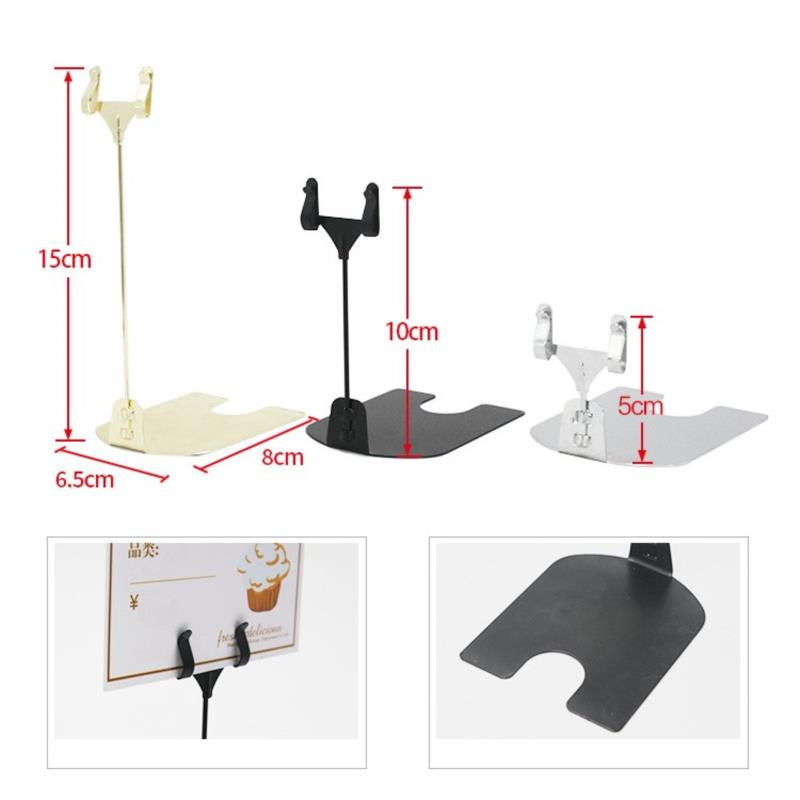 Μεταλλικό κλιπ ετικετών Διαφημιστικό κλιπ ψωμιού τιμή κάρτα κέικ Shop θήκη καρτών Οθόνη Βάση κάθετη αυτοκόλλητο φρούτων σούπερ μάρκετ Τιμή