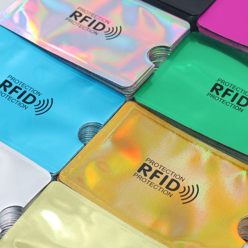 50 vnt Antimagnetinis piniginės blokavimas kortelių skaitytuvo užraktas banko kortelė ID kortelė banko kortelės apsauga metalinis kreditas NFC klipas aliuminis