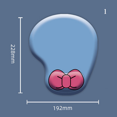 Neklizajuća podloga za miš Podloga za zapešće Bow Print Mouse Pad Meka podloga Udobna mekana stabilna elastična uredska oprema
