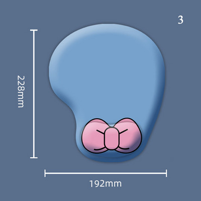 Neklizajuća podloga za miš Podloga za zapešće Bow Print Mouse Pad Meka podloga Udobna mekana stabilna elastična uredska oprema