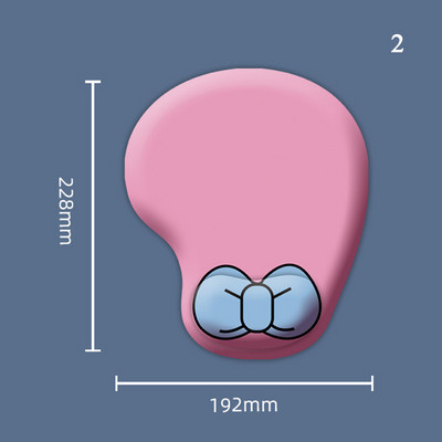Neklizajuća podloga za miš Podloga za zapešće Bow Print Mouse Pad Meka podloga Udobna mekana stabilna elastična uredska oprema