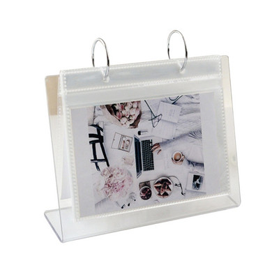 Stolni Flip okvir za fotografije Foto album 68 džepova Stolni album za kalendare Mini okvir za postere Akrilni držač za natpise