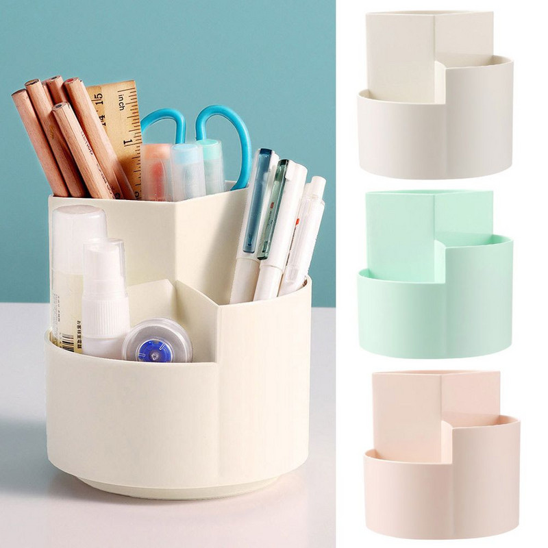 Daugiafunkcis 3 tinklelių rašiklio laikiklis darbalaukio tvarkyklės liniuotė Pieštuko laikymo kibiras Didelės talpos rašiklio laikiklis biuro raštinės reikmenų dėžutė