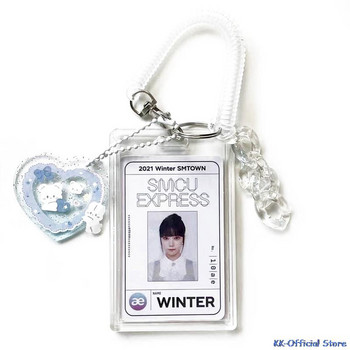 Kawaii Baby Blue Milk Pink kpop idol Photocard Holder Credit ID Bank Card Photo Display Holder Bus Card Защитен калъф Висулка