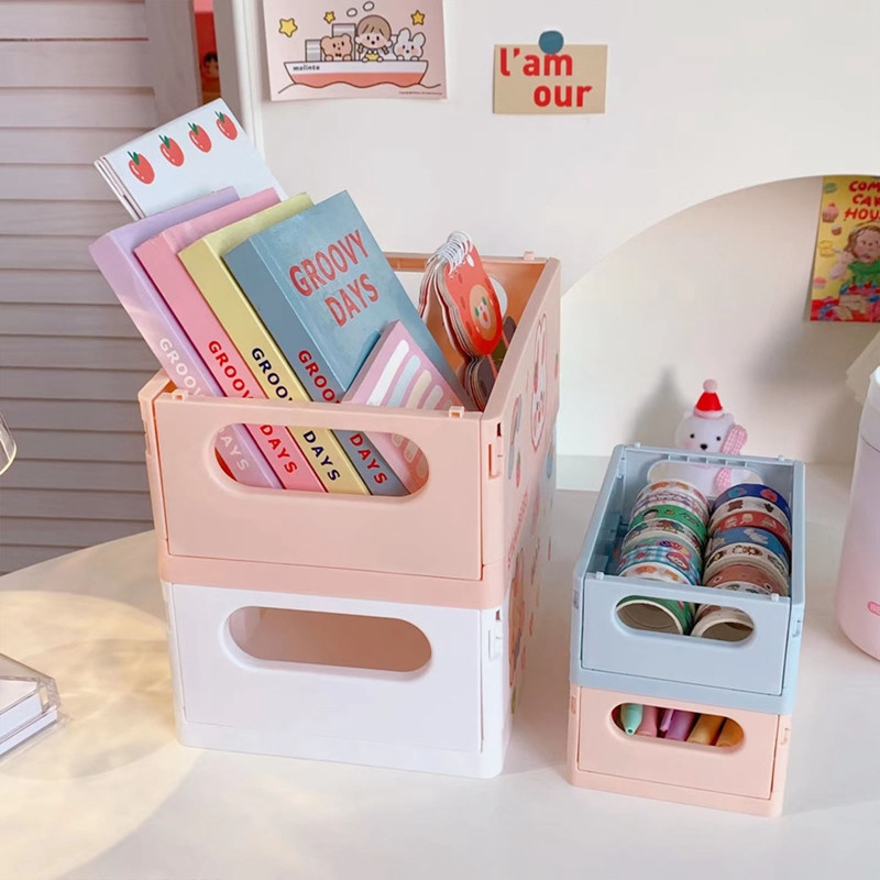 Jednostavan Macaron organizator stolnog pribora Stolni stalak za pohranu Studentski dom Sklopivi šuplji spremnik Polica za pohranu njege kože