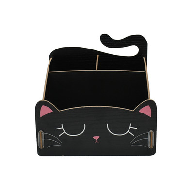 Kreativni drveni stol Uredski organizator Držač olovke za pohranu Stolna olovka Razni pribor Kutija za bedžove Slatka stolna oprema