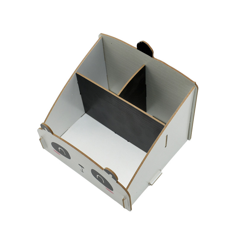 Kreativni drveni stol Uredski organizator Držač olovke za pohranu Stolna olovka Razni pribor Kutija za bedžove Slatka stolna oprema