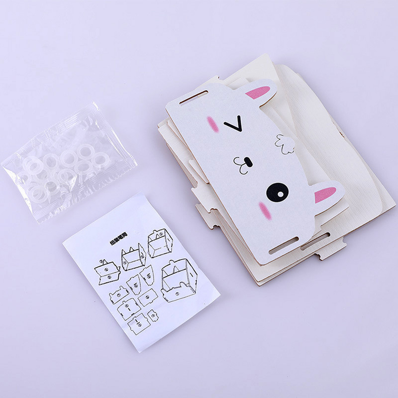 Kreativni drveni stol Uredski organizator Držač olovke za pohranu Stolna olovka Razni pribor Kutija za bedžove Slatka stolna oprema